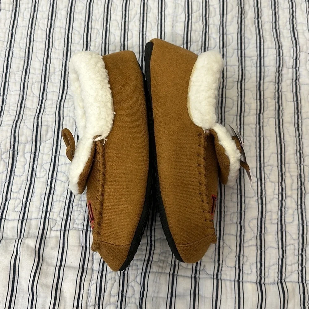 NWT NFL NY Giants Size XL (7-8) Kid's Youth Faux Fur Slippers Moccasins by FOCO